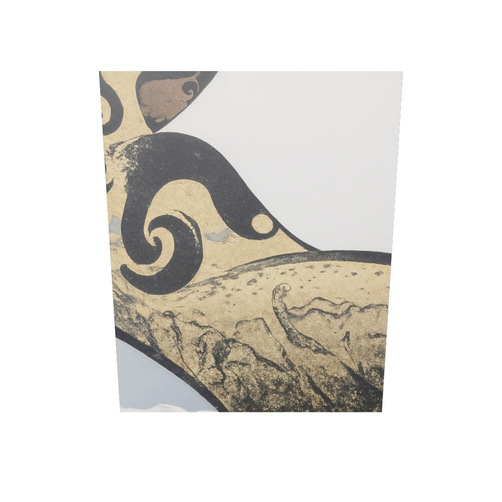 Sand-Serpent Current · Golden Curl, Snow Sea  Canvas